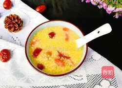 Illustration of how to make red dates, longan and millet porridge 11