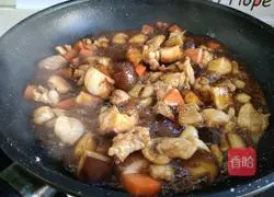 Illustration of how to make mushroom and chicken drumstick rice bowl 10