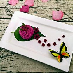 Honey dragon fruit rice balls