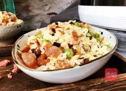 Illustration of braised rice with king oyster mushroom and sausage 15