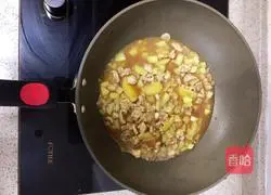 Illustration of how to make diced potato rice bowl 3