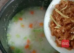 Illustration of how to make seasonal vegetable and minced meat porridge 12
