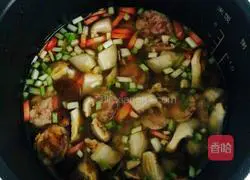 Illustration of braised rice with mushrooms and sausages (rice cooker lazy recipe) 1