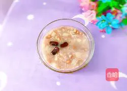 Illustration of how to make red dates, peanuts and yam porridge 12