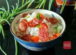 Illustration of sausage braised rice 12