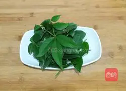 Illustration of how to make pepper leaf flower rolls 1