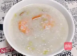 Illustration of how to make mushroom, celery and shrimp porridge 5