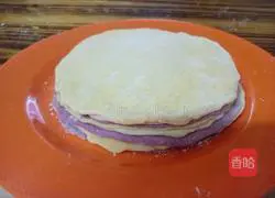 Illustration of how to make three-color hair cake 13