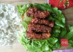 Illustration of how to make steamed bun burger 7