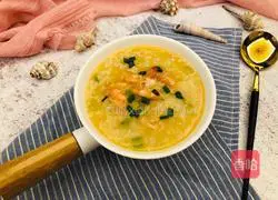 Illustration of how to make shrimp porridge 12