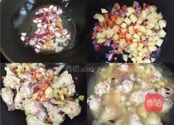 Illustration of how to make curry chicken leg rice 4