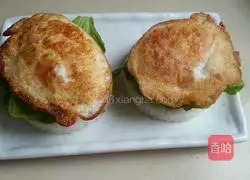 Illustration of how to make rice burgers 17