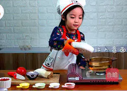 Illustration of how to make pasta that a five-year-old can make 1