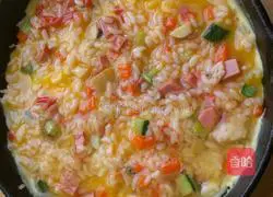 Illustration of how to make egg-baked rice 6