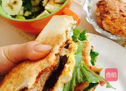 Low-fat homemade burger ~ Illustration of how to make a perfect fitness meal 8