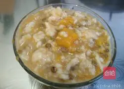 Pumpkin and mung bean porridge recipe 13