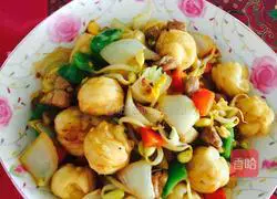 Illustration of how to make fried flower rolls 6