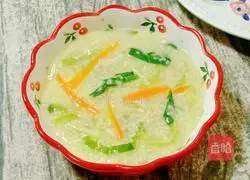 Illustration of how to make millet, chicken and vegetable porridge 13