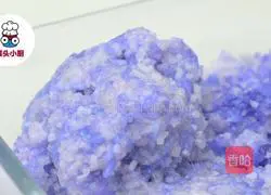 Illustration of how to make purple sand and blue flower glutinous rice cake 5