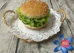 Illustration of how to make beef and egg hamburger 14