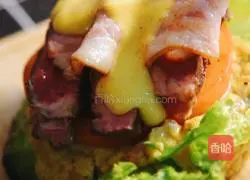 Illustration of making homemade beef brain burger 10