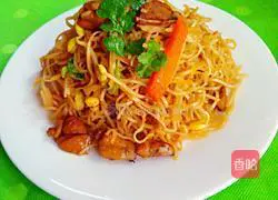 Illustration of chicken braised noodles 12