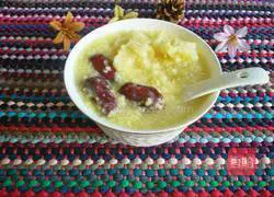 Illustration of how to make millet, red dates and white fungus porridge 7