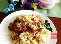 Illustration of Sichuan Sausage and Mushroom Braised Rice 10