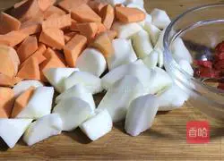 Illustration of how to make yam and sweet potato porridge 2