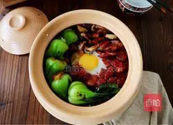 Chinese sausage pot Illustration of how to make rice 17