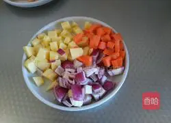 Illustration of how to make curry chicken and dolphin rice balls 3