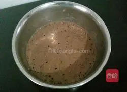 Illustration of how to make cocoa and sesame milk-flavored hair cake 6