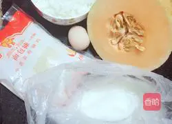 Illustration of how to make cantaloupe rice balls 1