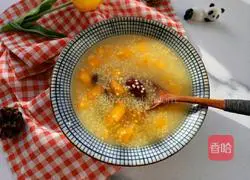 Illustration of how to make sweet potato, red dates and millet porridge 9