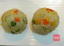 Cheese Sakura Rice Ball Recipe Illustration 7