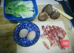 Illustration of how to make claypot rice 2