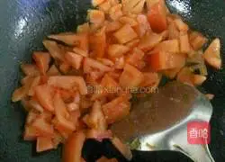 Illustration of how to make tomato rice bowl 4