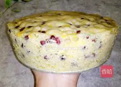 Illustration of how to make red bean and sweet potato cake 12