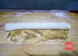 Sesame paste Illustration of how to make large flower rolls 5