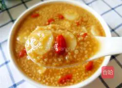 Brown sugar yam and millet porridge recipe 1
