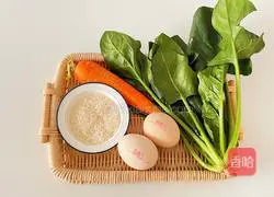 Spinach and egg porridge recipe 1