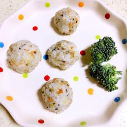 Cod colored rice balls