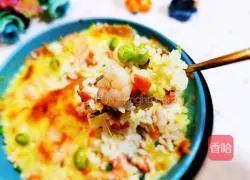 Illustration of how to make shrimp and cheese baked rice 16