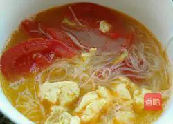 Illustration of how to make tomato and egg rice noodles 11