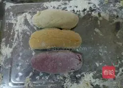 Illustration of how to make three-color hair cake 10