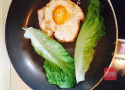 Egg lettuce Illustration of how to make burgers 3