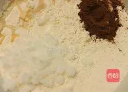 Illustration of how to make cocoa cake 1
