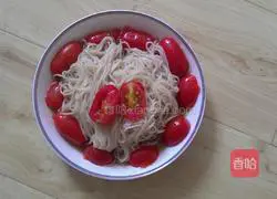 Illustration of how to make cold noodles and eat them 3