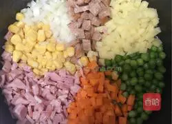 Illustration of how to make assorted braised rice 1