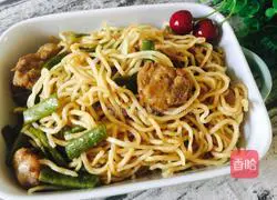 Illustration of home-style braised noodles 1